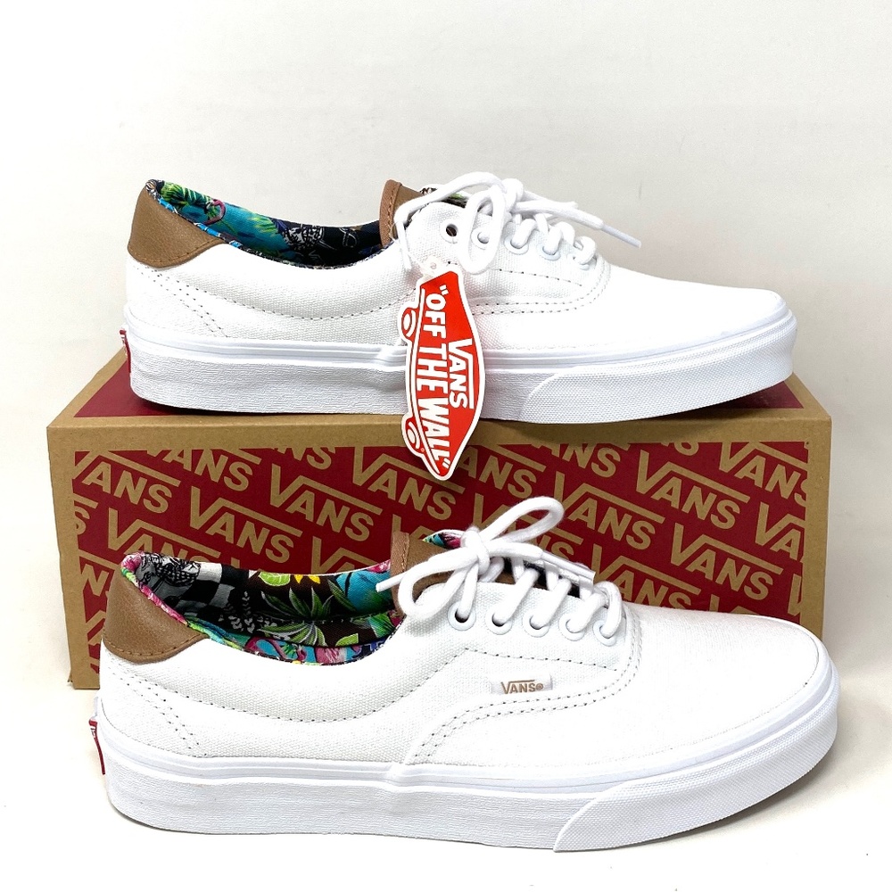 VANS ERA 59 C&L Multi Floral White Men’s Low Top Canvas Shoes Size VN0A38FSVPD